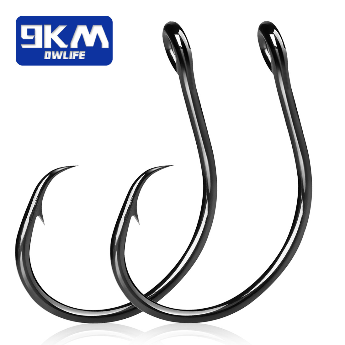 Fishing Hook Offset - 9KM 25-50개입 인라인 와이드 갭 서클