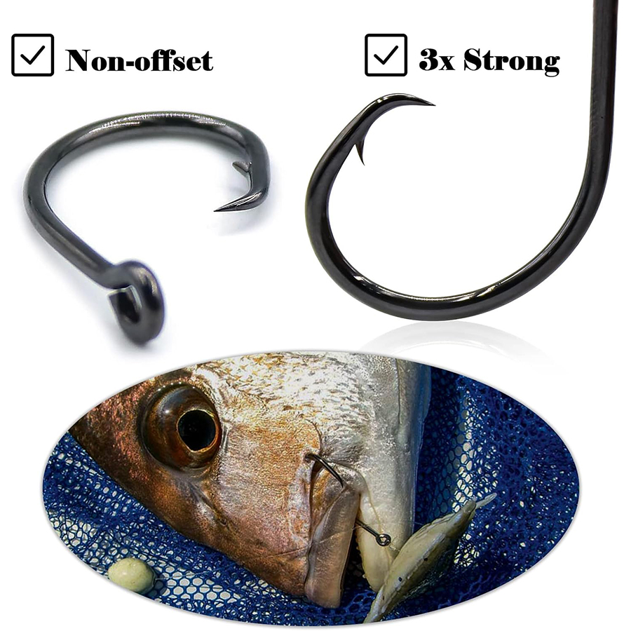 서클 훅 3X 강력 해수용 인라인 낚시 바늘 블랙 고탄 - Fishing Hook Assortment 리뷰 및 가격