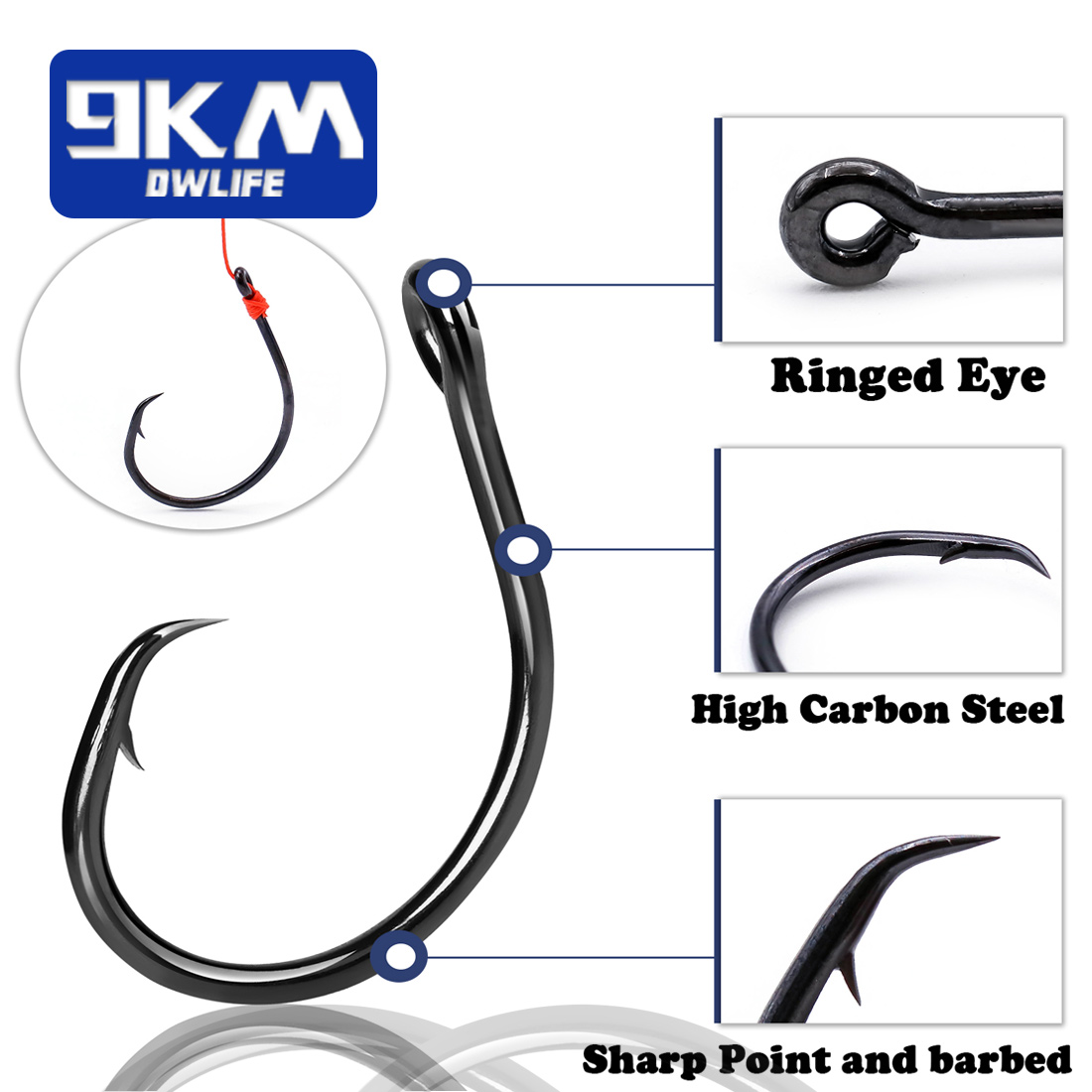 9KM 25-50개입 인라인 와이드 갭 서클 훅, 비오 - Fishing Hook Offset 리뷰 및 가격