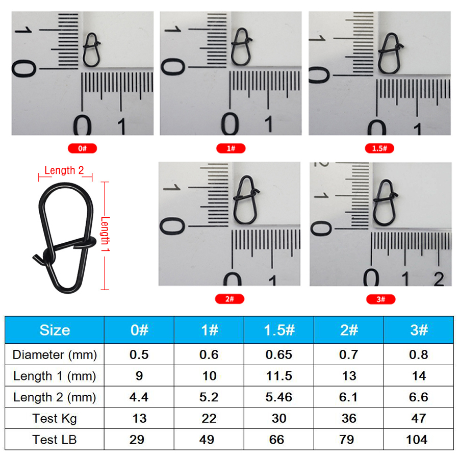 50Pcs 크랭크베이트 스냅 스테인레스 스틸 듀오 잠금 - Fishing Hook Remover 리뷰 및 가격